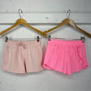 YogaLicious Lit if 2 Girls size Large  / 12 Pink Shorts